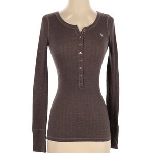 Abercrombie & Fitch Women's Brown Long Sleeve Top